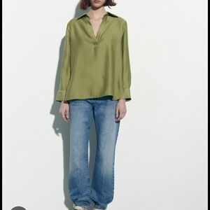 Zara Olive Green Top